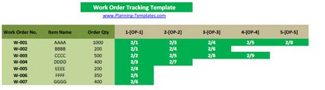 work order tracking template   excel track