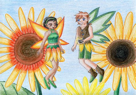 Sunflower Fairies By Normaleeinsane On Deviantart