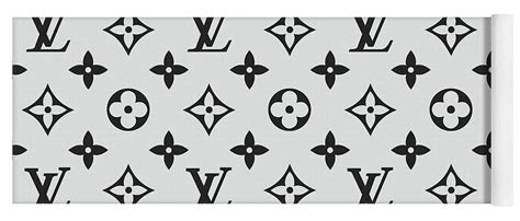 Louis Vuitton Pattern Lv 07 Grey Yoga Mat For Sale By Tuscan Afternoon