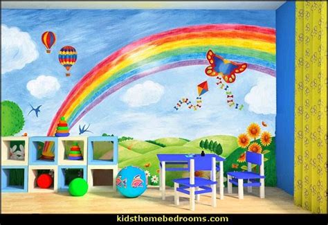 Let your child's imagination run free with this colorful wallpaper design. Decorating theme bedrooms - Maries Manor: rainbow wallpaper