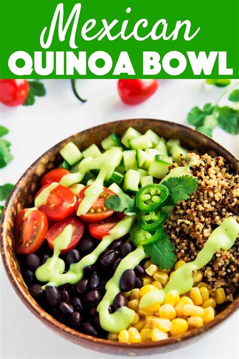 This quinoa breakfast bowl is super filling, vegan, gluten free, and so easy to make! Mexican Quinoa Bowl with Avocado Salsa - VIDEO » LeelaLicious