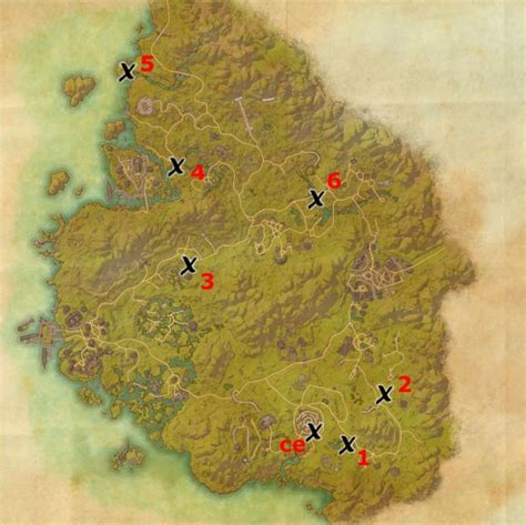 Greenshade Treasure Map Locations Elder Scrolls Online Guides