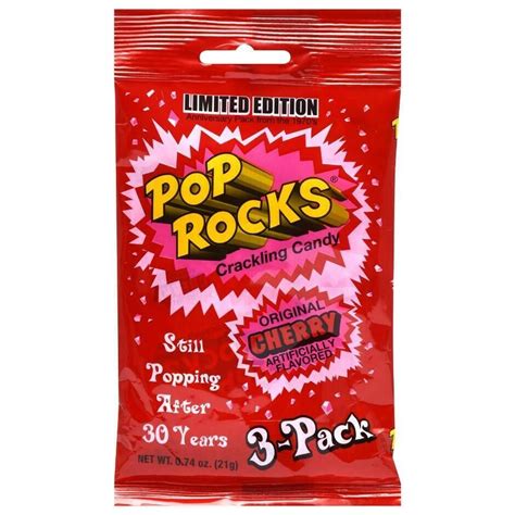 Pop Rocks Cherry 3 Pack Popping Crackling Candy Party Favor Novelty