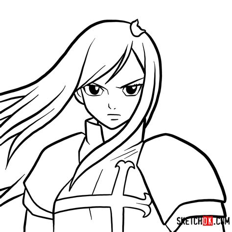 Erza Fairy Tail Drawing Learn How To Draw Fairy Tail Erza Pictures