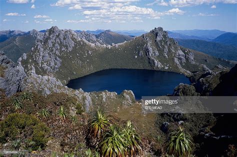 Lake Oberon Western Arthur Rangesouth West National Park Tasmania Stock