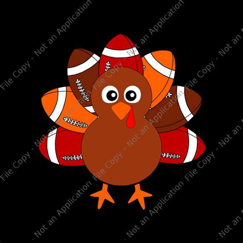 Football Turkey Svg Balls Thanksgiving Svg Thanksgiving Svg Turkey