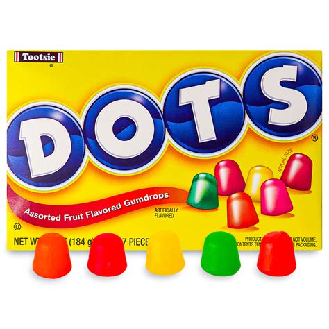 Dots Candy Fruit Flavored Gum Drops Theater Pack 65oz Candy