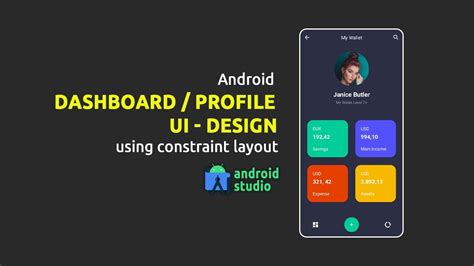 Android Dashboard Profile UI Design Using Constraint Layout Android