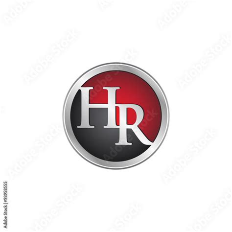 Hr Initial Circle Logo Red Stock Image And Royalty Free Vector Files