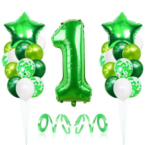 Buy Bluelves 1st Balloons Green Birthday Balloons For Boys 1st