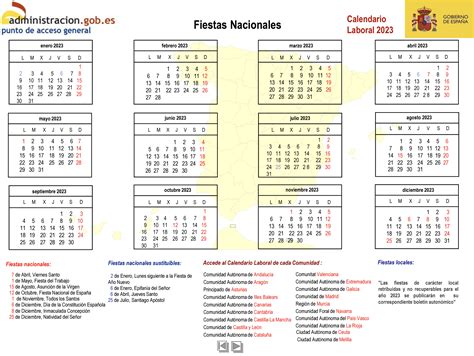 Días Inhábiles Y Festivos Nacionales 2023 Legalizados