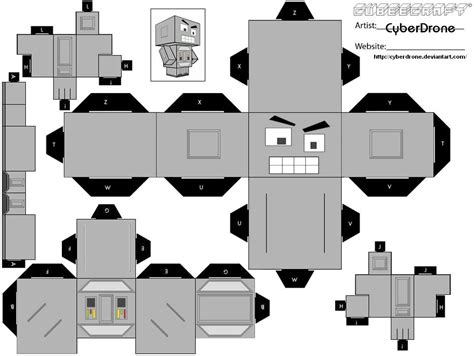 Angry Robot Paper Toy Free Printable Papercraft Templates
