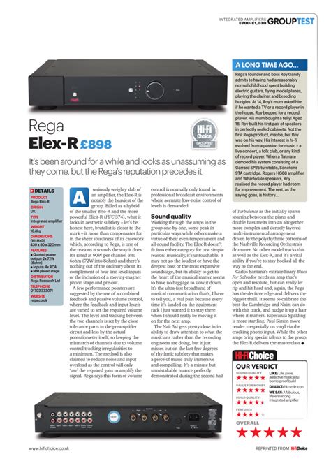 Rega Elex R Integrated Amplifier Home Media