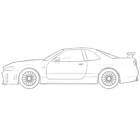 How To Draw A Nissan Skyline Gtr Skyline R34 Gtr Canvas Print By