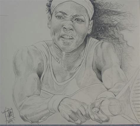 Serena Williams Drawing By Dmo Herr Pixels