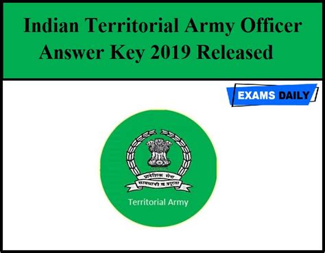 Indian Territorial Army Officer Answer Key 2019