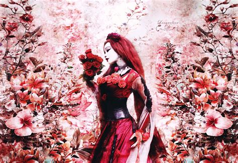 wallpaper women model fantasy girl red asian fashion cherry blossom pink spring