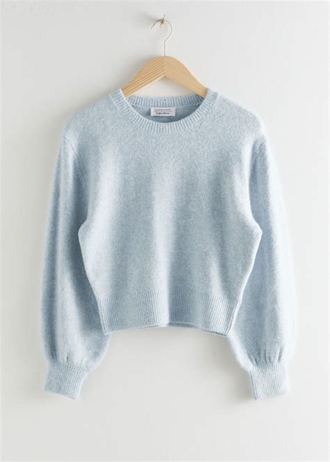 Cropped Sweater Cropped Sweater Sweaters Light Blue Sweater