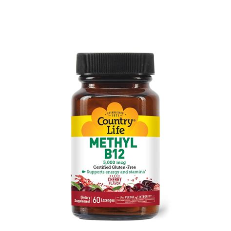 Country Life Methyl B12 Cherry 5000 Mcg 60 Lozenges