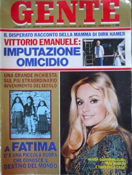 È nato, infatti, il 30 agosto del 1940 dunque compie gli anni solo 5 giorni dopo l'annunciatrice. Maria Giovanna Elmi Magazine Cover Photos - List of ...