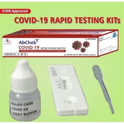 Abchek Covid 19 Igmigg Rapid Antibody Test Kit Icmr Approved At Rs