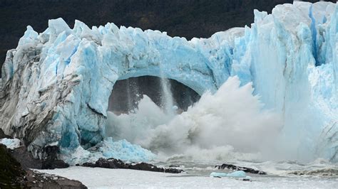 Perito Moreno Glacier Ice Bridge Collapses Into Lake