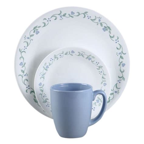 Corelle 16 Piece Casual Country Cottage Glass Dinnerware Set Service For 4 6022006 The Home