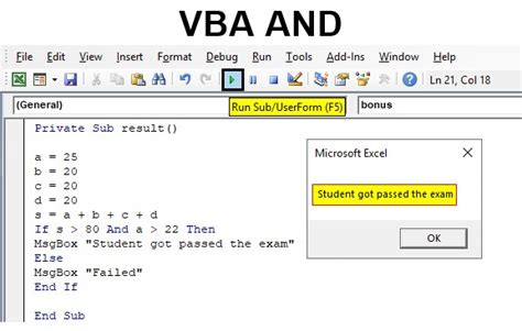 Vba And How To Use The And Function In Excel Vba