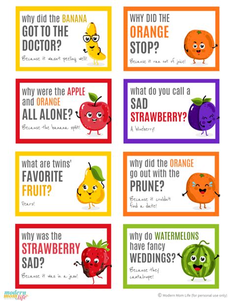 Funny Jokes For Kids8 9 Printable Back To School Lunch Box Jokes