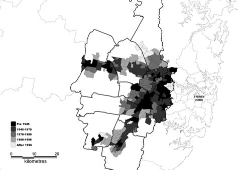 Western Sydney Suburbs By Age Of Development Download Scientific