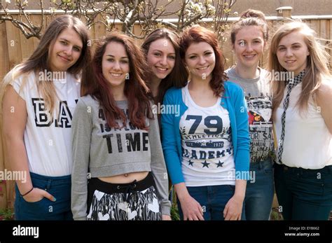 Happy Group Of Teenage Girls