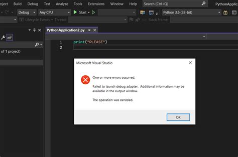 Visual Studio Community Failed To Launch Debug Adapter R