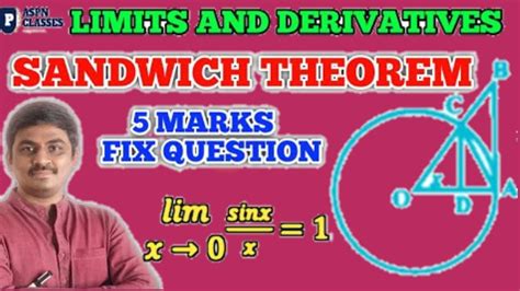 Sandwich Theorem Class 11th 1st Pu 5 Marks Fix Questions Limits And