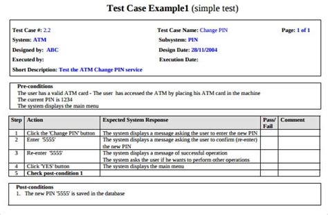 Test Case Template 22 Free Word Excel Pdf Documents Download