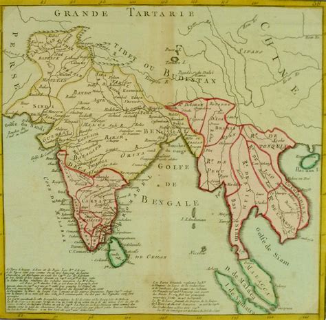 Antique Map India And Southeast Asia 1767
