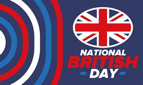 National British Day Happy Holiday Celebrated Annual Great Britain Flag