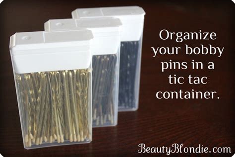 how to organize your bobby pins