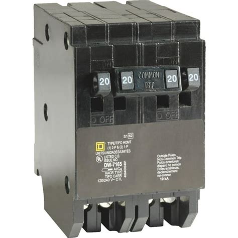 Square D 34031 Homeline 20a Tandem 2 Pole Circuit Breaker