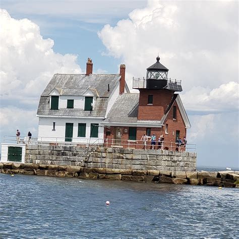 The rockland harbor breakwater was constructed to protect rockland harbor from the open waters of penobscot bay, and the lighthouse here was put in place to guide mariners safely into the harbor. The Rockland Breakwater lighthouse, taken from the boat ...