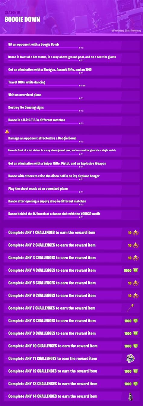 Official twitter account for #fortnite; Fortnite Season X Week 6 Challenges - Boogie Down Mission ...