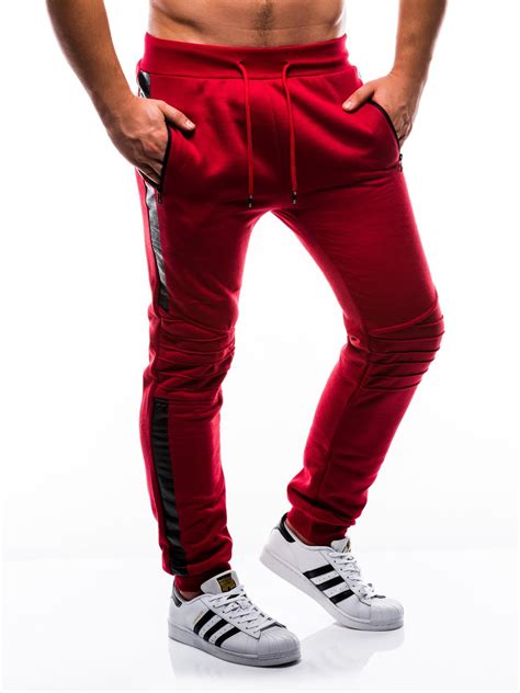 Mens Sweatpants P803 Red Modone Wholesale Clothing For Men