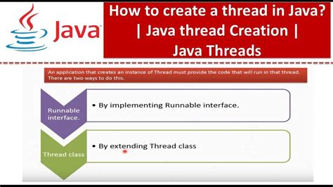 How To Create A Thread In Java Java Thread Creation Java Threads
