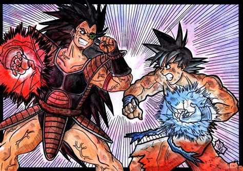 Raditz Vs Goku By Greatpunch10 On Deviantart