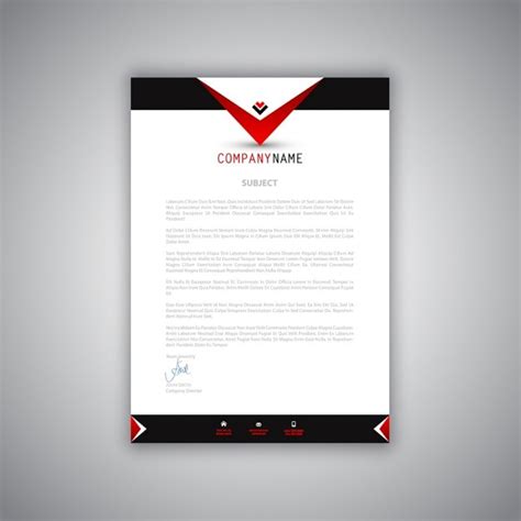 Business Letterhead With A Modern Design Vector Free Download