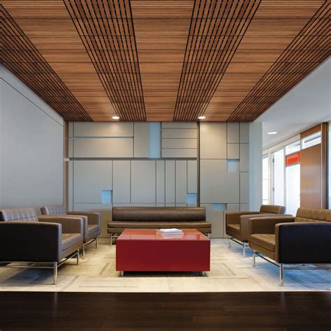 The wood look ceiling collection offers ceiling planks in a variety of finishes and two sizes and materials. Armstrong Wood Slat Ceilings | www.Gradschoolfairs.com