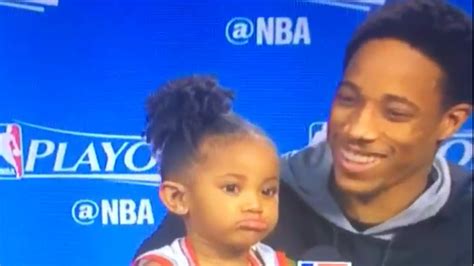 Demar Derozans Daughter Interrupted His Press Conference To Say I