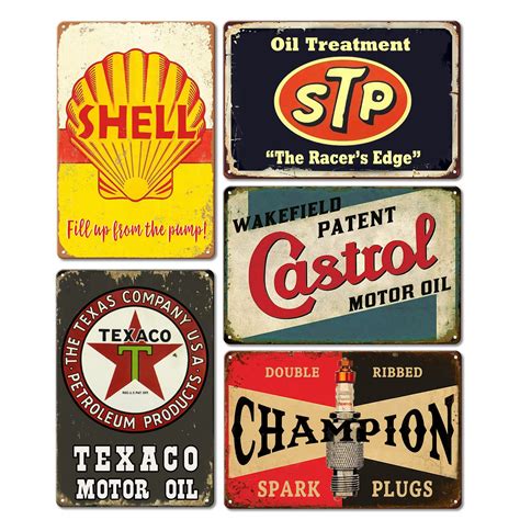 Vintage Metal Tin Signs Retro Garage Signs For Men Wall Decorations Old