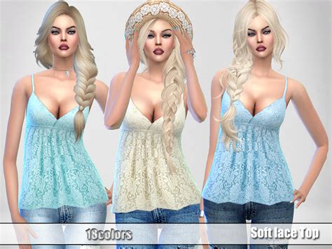 Soft Lace Top By Pinkzombiecupcakes At Tsr Sims 4 Updates