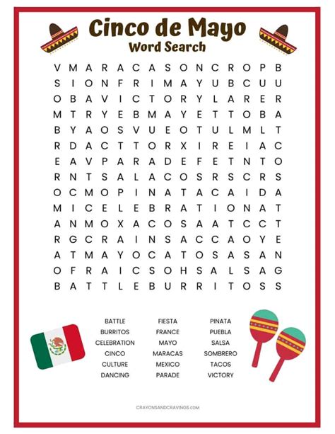 Free Cinco De Mayo Worksheets Printables