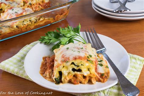 Mushroom And Spinach Lasagna Roll Ups For The Love Of Cooking